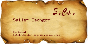 Sailer Csongor névjegykártya